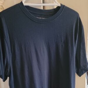 American Eagle Outfitters Men's Deep Blue Tee